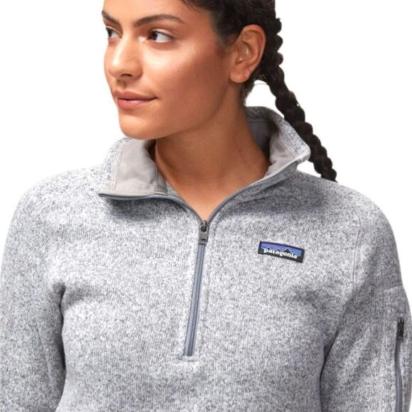 Patagonia Women's Better Sweater Quarter Zip Fleece Small Gray Pullover - Picture 6 of 13